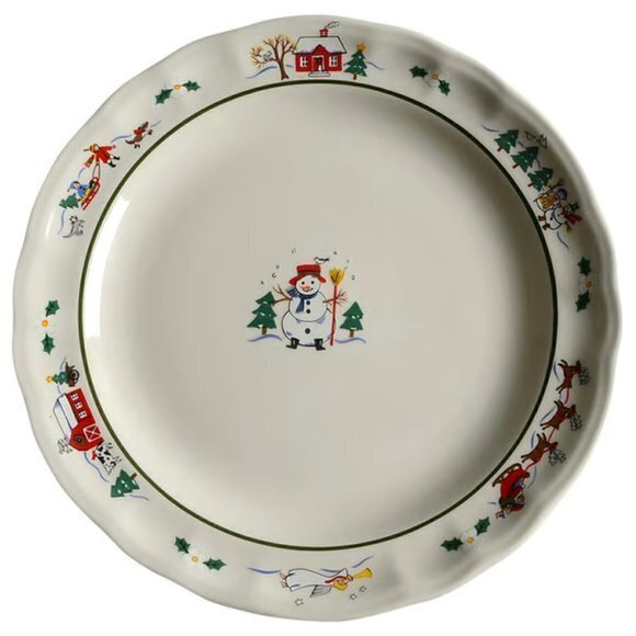 Snow Village by PFALTZGRAFF  2 Dinner Plates - Picture 1 of 14